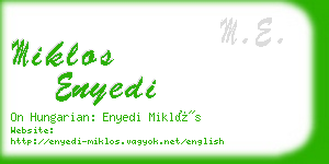 miklos enyedi business card